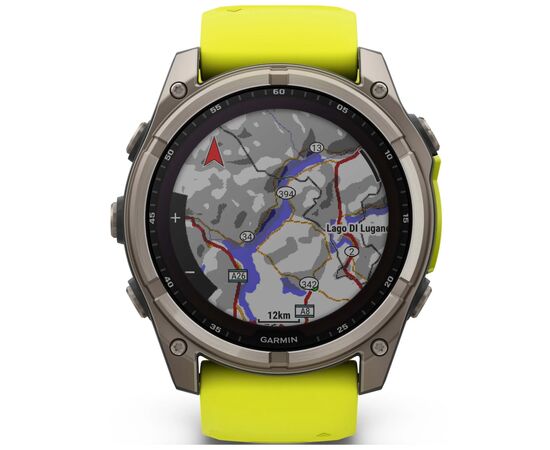 Смарт-часы Garmin fenix 8 51mm,Saph Solar, BareTi/Graphite,AmpYe/GrphBnd (010-02907-21), изображение 2 Смарт-часы Garmin fenix 8 51mm,Saph Solar, BareTi/Graphite,AmpYe/GrphBnd (010-02907-21), изображение 2