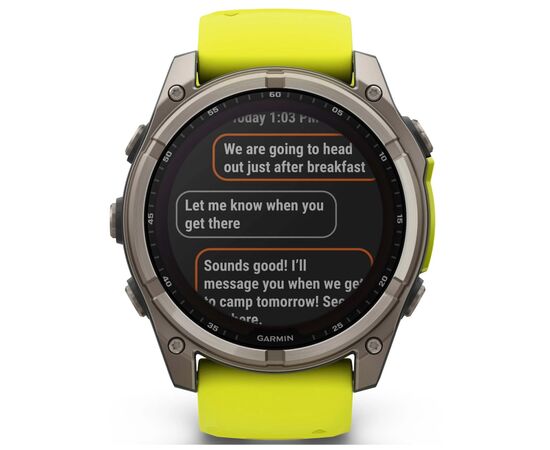 Смарт-часы Garmin fenix 8 51mm,Saph Solar, BareTi/Graphite,AmpYe/GrphBnd (010-02907-21), изображение 8 Смарт-часы Garmin fenix 8 51mm,Saph Solar, BareTi/Graphite,AmpYe/GrphBnd (010-02907-21), изображение 8