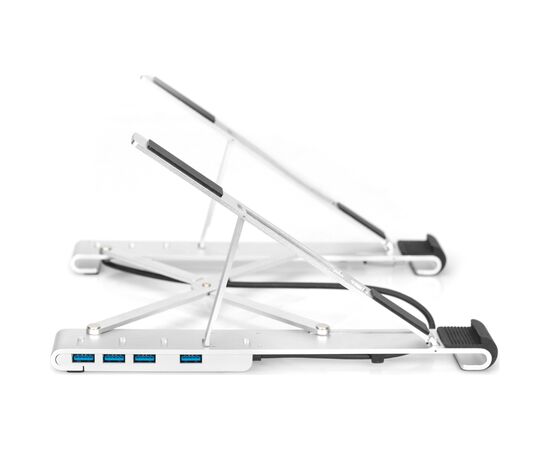Подставка для ноутбука Digitus Variable Notebook Stand, до 17", USB-C Dock 5-Port (DA-90424), изображение 5 Подставка для ноутбука Digitus Variable Notebook Stand, до 17", USB-C Dock 5-Port (DA-90424), изображение 5