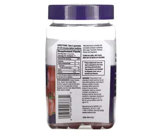 Аминокислота Natrol Мелатонин, 10 мг, вкус клубники, Melatonin, 140 жевательных ко (NTL-07683), изображение 4 Аминокислота Natrol Мелатонин, 10 мг, вкус клубники, Melatonin, 140 жевательных ко (NTL-07683), изображение 4