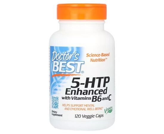 Аминокислота Doctor's Best 5-HTP (Гидрокситриптофан) c витаминами B6 и C, 5-HTP with Vitamins B6&C, (DRB-00120)