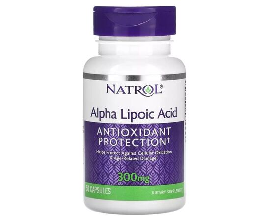 Антиоксидант Natrol Альфа-липоевая кислота, 300 мг, Alpha-Lipoic Acid, 50 капсул (NTL-00312)