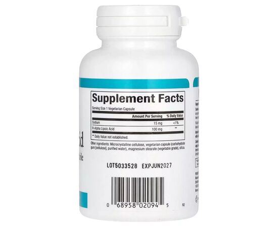 Антиоксидант Natural Factors R-липоевая кислота, 100 мг, R-Lipoic Acid+, 60 вегетарианских кап (NFS-02094), изображение 2 Антиоксидант Natural Factors R-липоевая кислота, 100 мг, R-Lipoic Acid+, 60 вегетарианских кап (NFS-02094), изображение 2