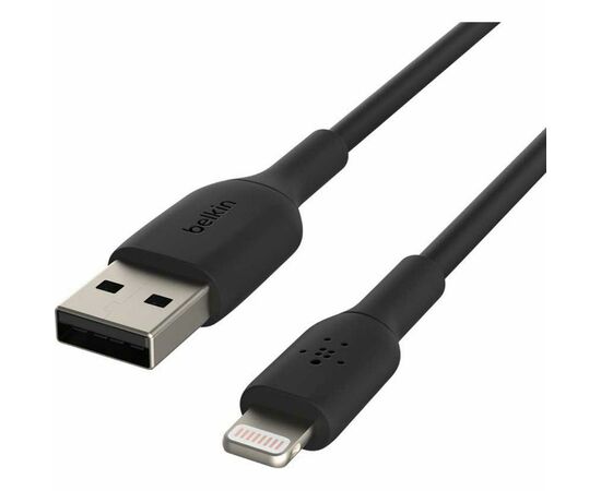 Дата кабель USB 2.0 AM to Lightning 1.0m PVC black Belkin (CAA001BT1MBK)