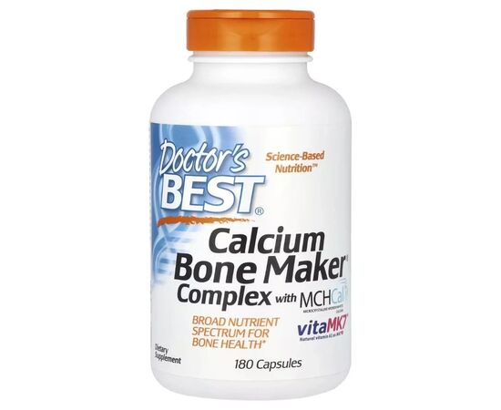 Витаминно-минеральный комплекс Doctor's Best Комплекс для костей, Calcium Bone Maker Complex with MCHCal, 180 капсул (DRB-00245)