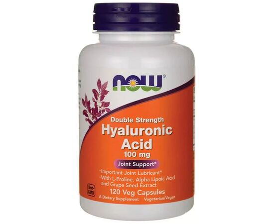 Вітамінно-мінеральний комплекс Now Foods Гіалуронова кислота, Hyaluronic Acid, 100 мг, 120 капсул (NOW-03151)