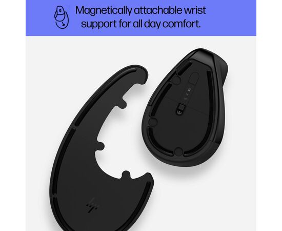 Мишка HP 920 Ergonomic Vertical Wireless/Bluetooth Black (6H1A4AA), зображення 4 Мишка HP 920 Ergonomic Vertical Wireless/Bluetooth Black (6H1A4AA), зображення 4