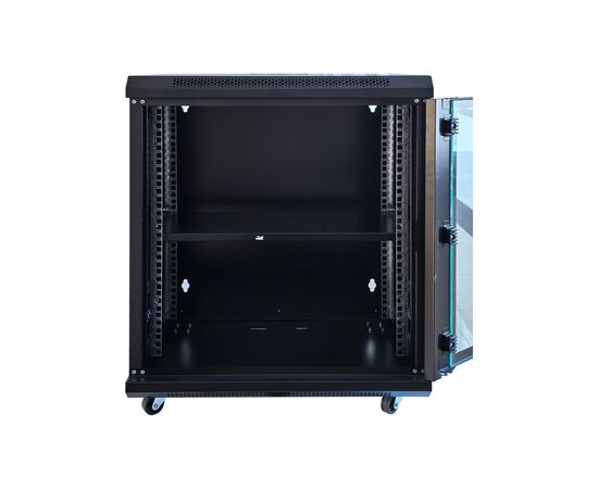 Шкаф настенный GEAR 12U 19'' 600x600x600 мм, + полка 19", black (GWMSN-12U-600-600), изображение 3 Шкаф настенный GEAR 12U 19'' 600x600x600 мм, + полка 19", black (GWMSN-12U-600-600), изображение 3