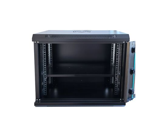 Шкаф настенный GEAR 9U 19'' 600x600x450 мм, + полка 19", black (GWMSN-9U-600-600), изображение 3 Шкаф настенный GEAR 9U 19'' 600x600x450 мм, + полка 19", black (GWMSN-9U-600-600), изображение 3