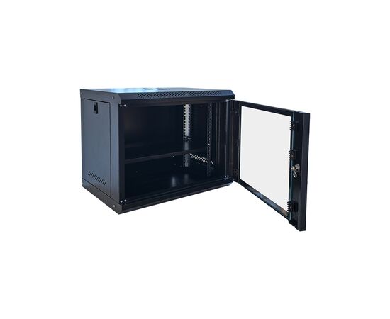 Шкаф настенный GEAR 9U 19'' 600x600x450 мм, + полка 19", black (GWMSN-9U-600-600), изображение 4 Шкаф настенный GEAR 9U 19'' 600x600x450 мм, + полка 19", black (GWMSN-9U-600-600), изображение 4