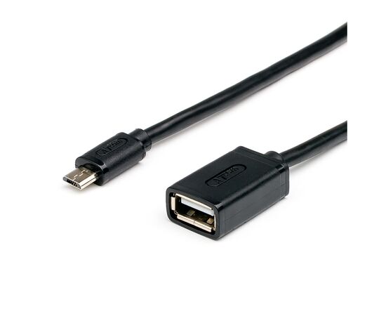 Дата кабель OTG USB 2.0 AF to Micro 5P 0.8m Atcom (16028)