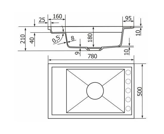 Мойка кухонная GRANADO Basic Estella black (+ змішувач Campo LUX inox + дозатор Redondo inox + кошик + (ksg0101), изображение 12 Мойка кухонная GRANADO Basic Estella black (+ змішувач Campo LUX inox + дозатор Redondo inox + кошик + (ksg0101), изображение 12