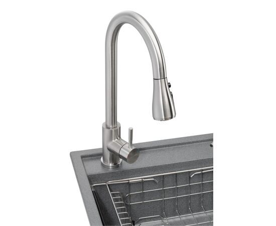 Мойка кухонная GRANADO Basic Artes grafito (+ змішувач Campo LUX inox + дозатор Redondo inox + кошик + (ksg1109), изображение 2 Мойка кухонная GRANADO Basic Artes grafito (+ змішувач Campo LUX inox + дозатор Redondo inox + кошик + (ksg1109), изображение 2