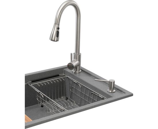 Мойка кухонная GRANADO Basic Artes grafito (+ змішувач Campo LUX inox + дозатор Redondo inox + кошик + (ksg1109), изображение 3 Мойка кухонная GRANADO Basic Artes grafito (+ змішувач Campo LUX inox + дозатор Redondo inox + кошик + (ksg1109), изображение 3