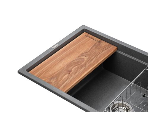 Мойка кухонная GRANADO Basic Artes grafito (+ змішувач Campo LUX inox + дозатор Redondo inox + кошик + (ksg1109), изображение 5 Мойка кухонная GRANADO Basic Artes grafito (+ змішувач Campo LUX inox + дозатор Redondo inox + кошик + (ksg1109), изображение 5