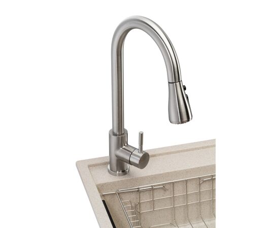 Мойка кухонная GRANADO Basic Estella terra (+ змішувач Campo LUX inox + дозатор Redondo inox + кошик + (ksg0103), изображение 2 Мойка кухонная GRANADO Basic Estella terra (+ змішувач Campo LUX inox + дозатор Redondo inox + кошик + (ksg0103), изображение 2