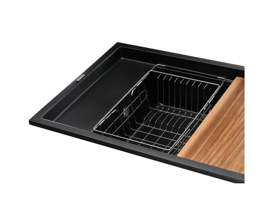 Мойка кухонная GRANADO Optimal Estella black (+ змішувач Badalona LUX inox + дозатор Redondo inox + коши (ksg0201), изображение 5