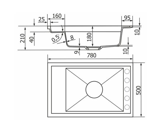 Мойка кухонная GRANADO Optimal Artes black shine (+ змішувач Badalona LUX inox + дозатор Redondo inox + ко (ksg1201), изображение 11 Мойка кухонная GRANADO Optimal Artes black shine (+ змішувач Badalona LUX inox + дозатор Redondo inox + ко (ksg1201), изображение 11
