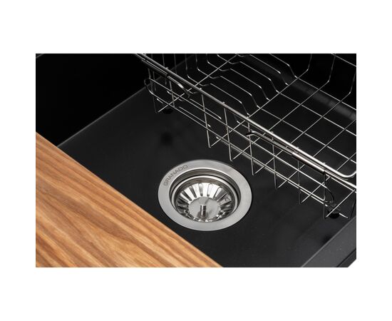 Мойка кухонная GRANADO Optimal Artes black shine (+ змішувач Badalona LUX inox + дозатор Redondo inox + ко (ksg1201), изображение 4 Мойка кухонная GRANADO Optimal Artes black shine (+ змішувач Badalona LUX inox + дозатор Redondo inox + ко (ksg1201), изображение 4