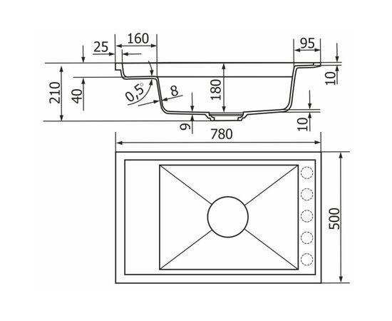 Мойка кухонная GRANADO Optimal Artes grafito (+ змішувач Badalona LUX inox + дозатор Redondo inox + коши (ksg1209), изображение 10 Мойка кухонная GRANADO Optimal Artes grafito (+ змішувач Badalona LUX inox + дозатор Redondo inox + коши (ksg1209), изображение 10