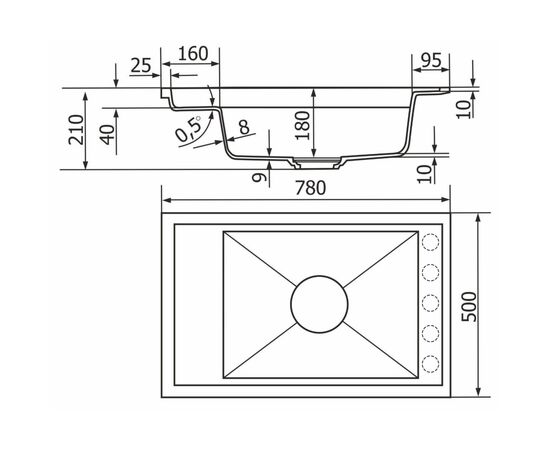 Мойка кухонная GRANADO Optimal Estella grafito (+ змішувач Badalona LUX inox + дозатор Redondo inox + кошик+дошка) (ksg0209), изображение 10 Мойка кухонная GRANADO Optimal Estella grafito (+ змішувач Badalona LUX inox + дозатор Redondo inox + кошик+дошка) (ksg0209), изображение 10