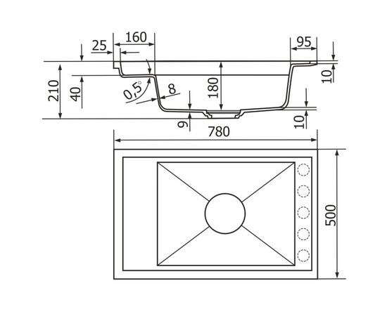 Мойка кухонная GRANADO Optimal Estella terra (+ змішувач Badalona LUX inox + дозатор Redondo inox + кошик+дошка) (ksg0203), изображение 10 Мойка кухонная GRANADO Optimal Estella terra (+ змішувач Badalona LUX inox + дозатор Redondo inox + кошик+дошка) (ksg0203), изображение 10