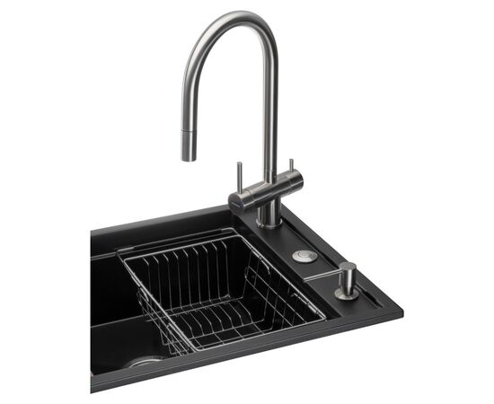 Мийка кухонна GRANADO Royal Estella black (+ подрібнювач Algar 1000 + змішувач Ferrol inox + дозвтор Redondo inox + ко (ksg0301), зображення 3