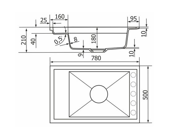 Мойка кухонная GRANADO Royal Artes grafito (+ подрібнювач Algar 1000 + змішувач Ferrol inox + дозатор Redondo inox + ко (ksg1309), изображение 12 Мойка кухонная GRANADO Royal Artes grafito (+ подрібнювач Algar 1000 + змішувач Ferrol inox + дозатор Redondo inox + ко (ksg1309), изображение 12