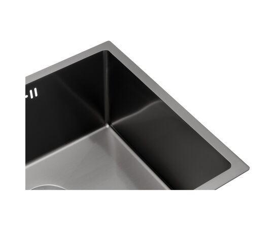 Мойка кухонная GRANADO Under top MAX STEEL S201 black (GS07201B), изображение 5