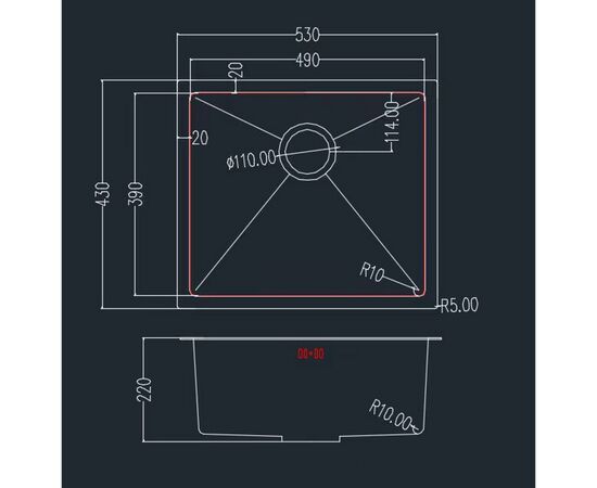 Мойка кухонная GRANADO Under top MAX STEEL S304 (GS07304), изображение 7