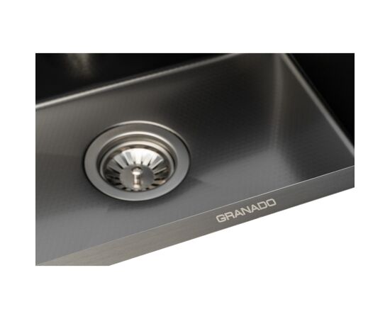 Мойка кухонная GRANADO Under top max STEEL S201 black honeycomb (GS07201BH), изображение 7