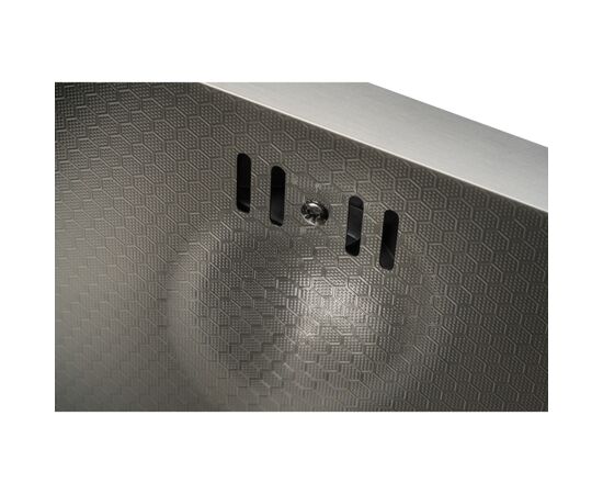 Мойка кухонная GRANADO Under top max STEEL S201 black honeycomb (GS07201BH), изображение 8