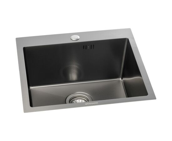 Мойка кухонная GRANADO Galera S201 black honeycomb (GS02201BH), изображение 2 Мойка кухонная GRANADO Galera S201 black honeycomb (GS02201BH), изображение 2