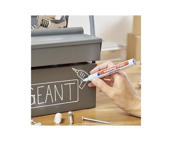 Маркер Edding Paint 2-4 мм круглый красный (e-750/02), изображение 3 Маркер Edding Paint 2-4 мм круглый красный (e-750/02), изображение 3