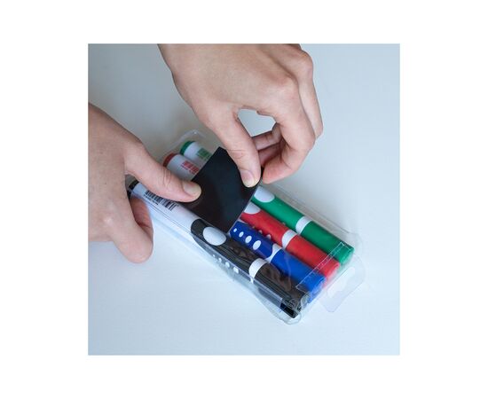 Маркер Axent набор для сухостираемых досок Comfort Grip 2 мм круглых 4 шт (2552-40-A), изображение 3