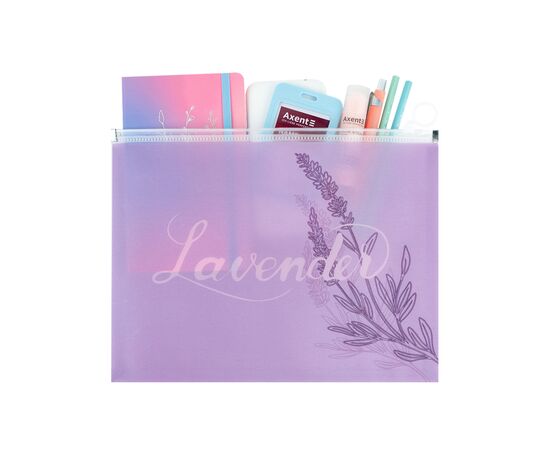 Папка на молнии Axent zip-lock А4+ Lavender-1 (1497-36-A), изображение 3 Папка на молнии Axent zip-lock А4+ Lavender-1 (1497-36-A), изображение 3