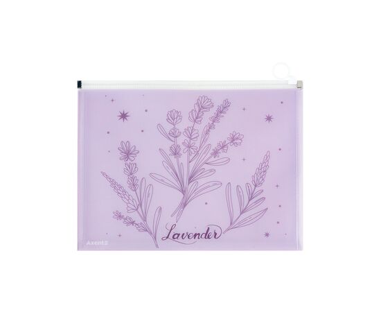 Папка на молнии Axent zip-lock А4+ Lavender-2 (1497-37-A), изображение 2 Папка на молнии Axent zip-lock А4+ Lavender-2 (1497-37-A), изображение 2