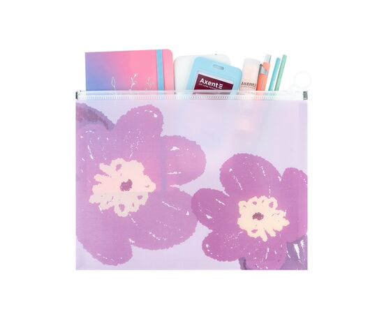 Папка на молнии Axent zip-lock А4+ Lavender-4 (1497-39-A), изображение 3 Папка на молнии Axent zip-lock А4+ Lavender-4 (1497-39-A), изображение 3
