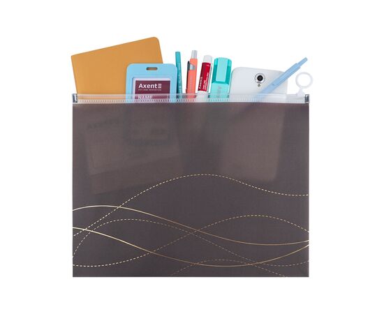 Папка на молнии Axent zip-lock А4 Waves-4 (1497-43-A), изображение 3 Папка на молнии Axent zip-lock А4 Waves-4 (1497-43-A), изображение 3
