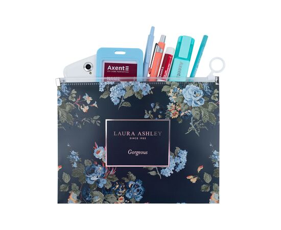 Папка на молнии Axent zip-lock А5 Laura Ashley, Gorgeous (1498-31-A), изображение 3 Папка на молнии Axent zip-lock А5 Laura Ashley, Gorgeous (1498-31-A), изображение 3