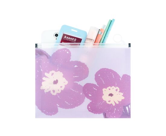 Папка на молнии Axent zip-lock А5 Lavender-4 (1498-39-A), изображение 3 Папка на молнии Axent zip-lock А5 Lavender-4 (1498-39-A), изображение 3