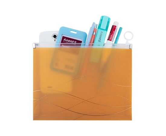 Папка на молнии Axent zip-lock А5 Waves-1 (1498-40-A), изображение 3 Папка на молнии Axent zip-lock А5 Waves-1 (1498-40-A), изображение 3