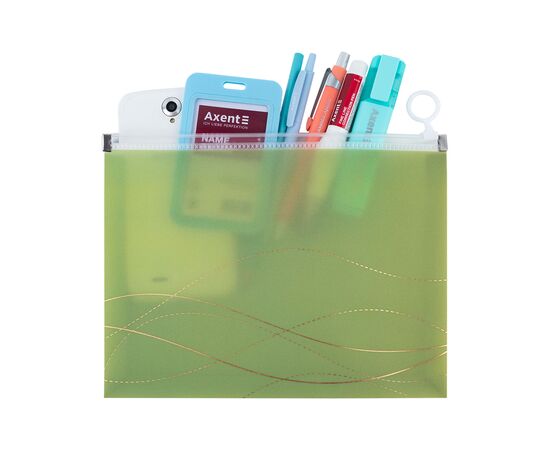 Папка на молнии Axent zip-lock А5 Waves-3 (1498-42-A), изображение 3 Папка на молнии Axent zip-lock А5 Waves-3 (1498-42-A), изображение 3