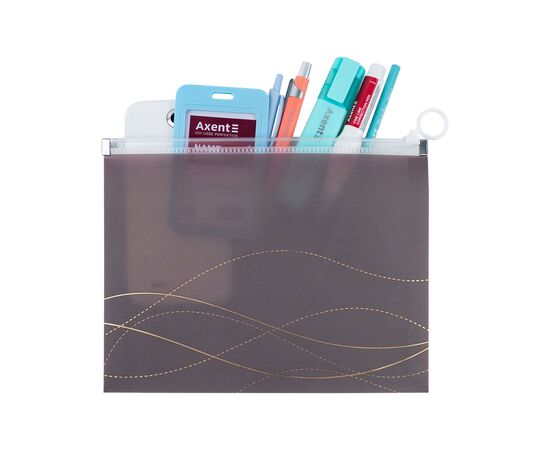 Папка на молнии Axent zip-lock А5 Waves-4 (1498-43-A), изображение 3 Папка на молнии Axent zip-lock А5 Waves-4 (1498-43-A), изображение 3