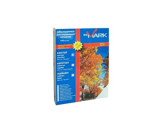 Обложка для переплета bindMARK карт. Кантри А4 230 г/м2 (100 шт.) белая (41701)