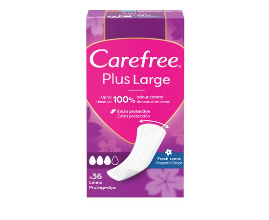 Ежедневные прокладки Carefree Plus Large Fresh 36 шт. (3574661604770/3574661487656)