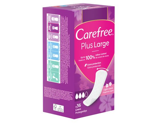 Ежедневные прокладки Carefree Plus Large 36 шт. (3574661604787/3574661487540), изображение 3