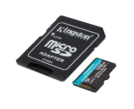 Карта памяти Kingston 128GB microSDXC class 10 UHS-I U3 A2 Canvas Go Plus (SDCG3/128GB), изображение 2 Карта памяти Kingston 128GB microSDXC class 10 UHS-I U3 A2 Canvas Go Plus (SDCG3/128GB), изображение 2