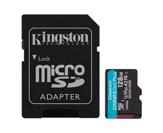 Карта пам'яті Kingston 128GB microSDXC class 10 UHS-I U3 A2 Canvas Go Plus (SDCG3/128GB)