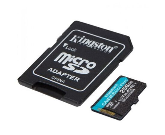 Карта памяти Kingston 256GB microSDXC class 10 UHS-I U3 A2 Canvas Go Plus (SDCG3/256GB), изображение 2 Карта памяти Kingston 256GB microSDXC class 10 UHS-I U3 A2 Canvas Go Plus (SDCG3/256GB), изображение 2